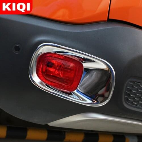 For Jeep Renegade 2014 2015 2016 2017 2018 2019 Chrome Taillight Tail Rear Fog Light Lamp Cover Frame Trim Accessories Cover