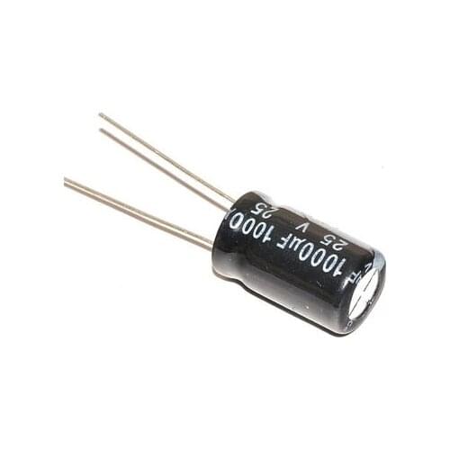 500PCS 1000uF/25V 1000uF 25V electrolytic capacitors Free shiping 10mm*17mm