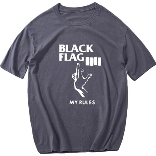 BLACK FLAG Rock Band Cotton T-Shirt Men Punk Band Tshirt Summer Tops Men Funny Aesthetic T Shirt Men Tees Tops Tees