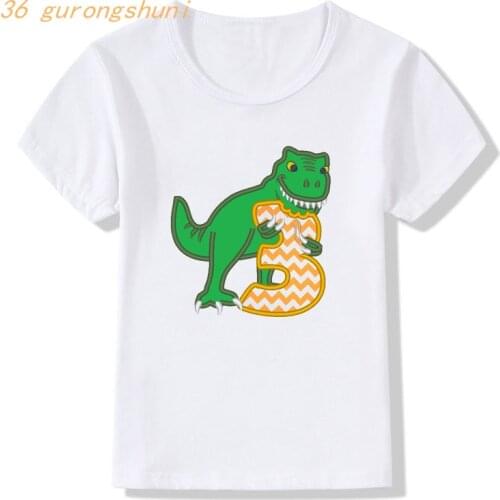 3d T Shirt Dinosaur Graphic T Shirts Cartoon T Shirt for Girls Tshirt Birthday Children Clothing Girl T-shirt Kids Clothes Boys