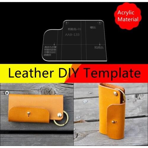 DIY Handmade Leather Goods Leather Tool Car Key Case Hand-sewn Leather Version Type Drawing Acrylic Mold Template