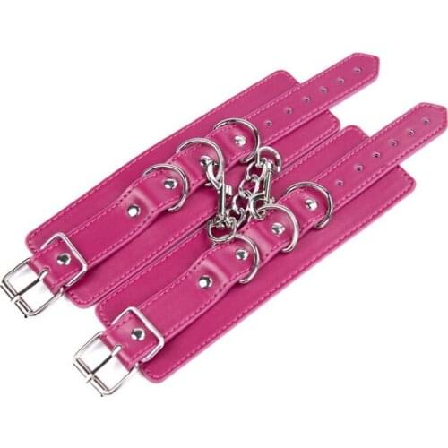 Leather Tied Hands And Feet Bound Leather Toys Couples Sex Toys Bundle Flirting Handcuffs