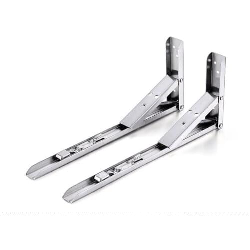 2Pcs Max Negative Heavy 65kg 8-14 inch Folding Stainless steel Bracket Triangular Release Support with install parts