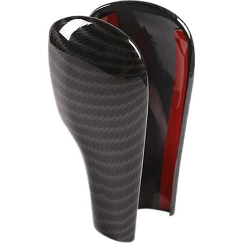 Carbon Fiber Gear Shift Lever Knob Cover Cap Trims for BMW- 5-Series X3 X5 E60 E61 E83 E53 2004-2006