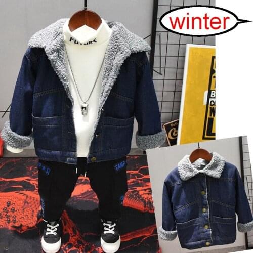 Winter Baby Boys Padded Jacket + Thick T-Shirt + Plush Pants 3pcs Cotton Suits Children Clothing Sets Toddler Tracksuits 2-6Y