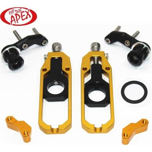 Motorcycle Chain Tensioner Adjuster with Swimg arm Spools kit for Kawasaki ninja ZX10R ZX-10R 2011 2012 2013 2014 2015 CNC