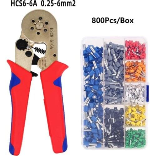Virola friezes hexagon after electric terminal frieze HSC6-6 0.25-6m2 common 800 hand crimper tool kit pliers tools