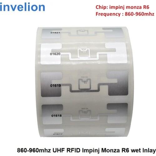 50pcs printed serial number EPC ID long range impinj uhf rfid tags 940-960mhz with smartrac dogbone tags