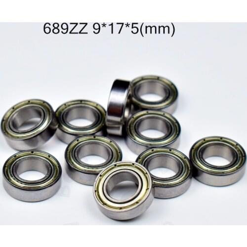 689 689ZZ 9*17*5(mm) 10pieces bearing free shipping ABEC-5 bearings metal Sealed Mini Bearing 689 689Z chrome steel bearing