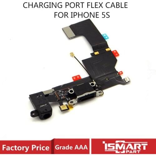 Connector Dock For Iphone 5S Charging Port Flex Cable Original USB Headphone Audio Jack Microphone Replacement
