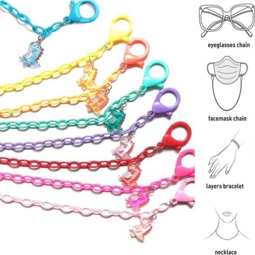 Fashion Kids Glasses Strap Cartoon Charm Mask Chain Lanyard Holder Anti-lost Glasses Strap Eyewear Chain Neck Cord Jewelry Gift