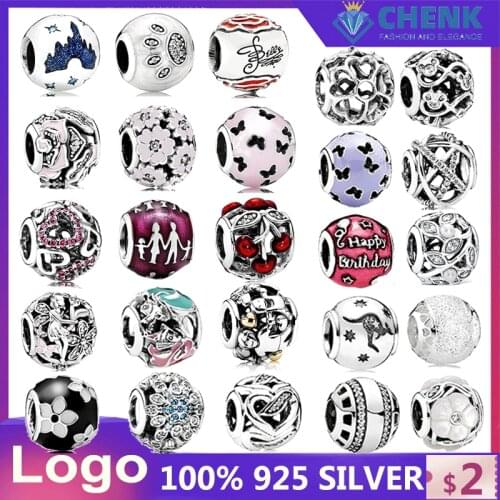 Cuentas De Mariposas Revoloteando Rosadas De Plata Esterlina S925 Adecuadas Para Pulseras De Abalorios De Estilo Popular JoyeríA