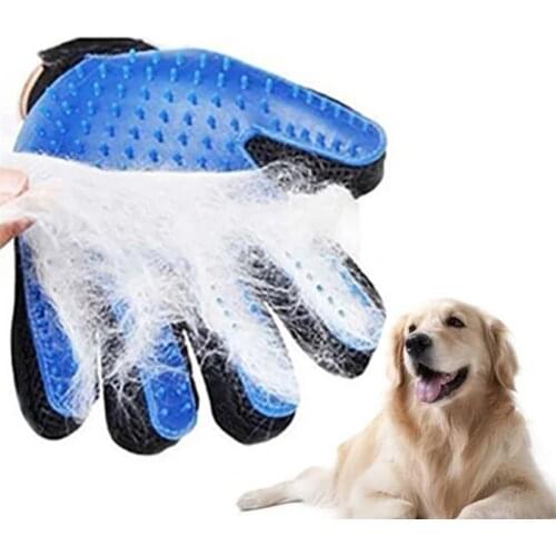 Pet Dog Grooming Glove Silicone Cats Brush Comb Deshedding Hair Gloves Dogs Bath Cleaning Supplies Animal Combs Massage Gloves