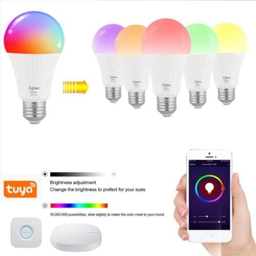 Zigbee Smart Home 7W B22/E27 LED Bulb Light Lamp RGB for Tuya Smart Life Smartthings Alexa Google Home Remote Control