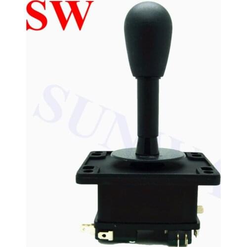 1pc/lot Black American HAPP Style Joystick with Microswitches 4/8 Way Elliptical Handle for Arcade Jamma Game machine