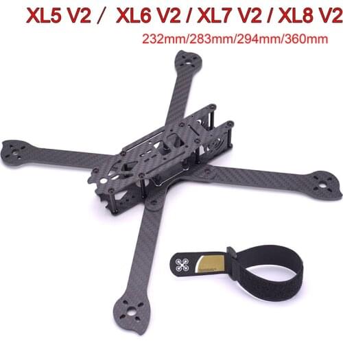 3K Full Carbon Fiber TrueX XL5 V2 232mm/ XL6 V2 283mm / XL7 V2 294mm / XL8 V2 360mm/XL9 V2 390mm Arm 4mm Freestyle Frame for FPV