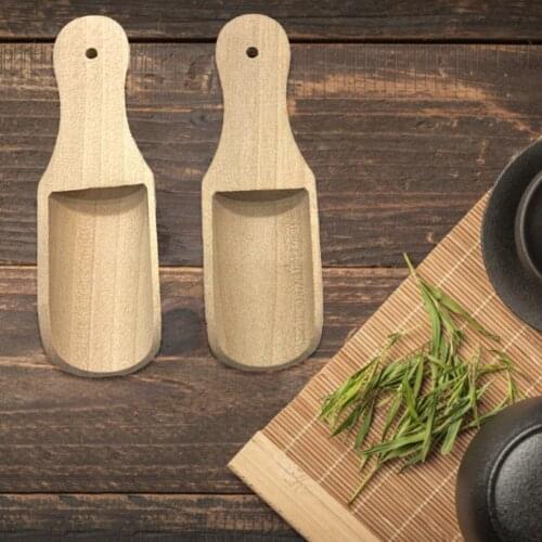 80%HOTWooden Spoon Eco-friendly Reusable Wood Small Bath Salt Spoon Supplies for Home