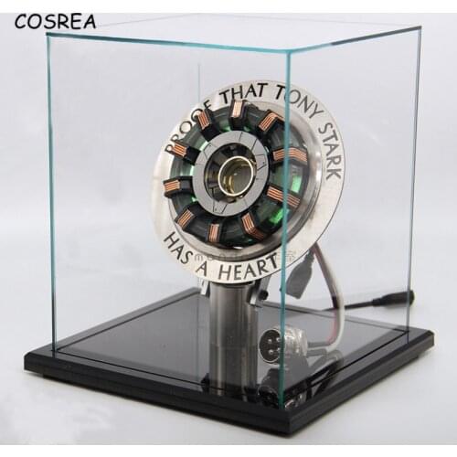Cosrea Very cool 1:1 scale Iron Man Arc Reactor A generation of glowing iron man heart model with LED Light Action Figure Toy
