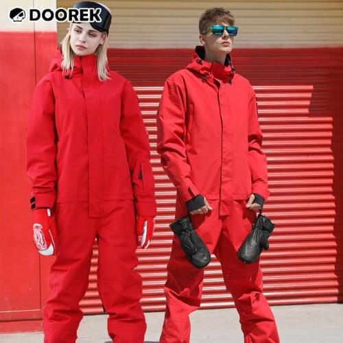 DOOREK 2020 winter men Women Snowboarding Sets Waterproof Warm jumpsuit Outdoor Camping Hiking Hooded Jacket with Pants Ski Suit
