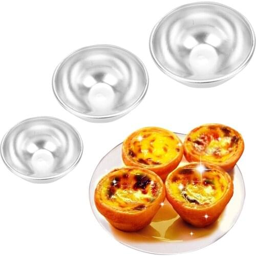 Baking Mold Bath Bomb Shape Aluminum Alloy Home Ice Cream Cake Mould Semicircle Sphere Shape 6 pcs DIY Tool