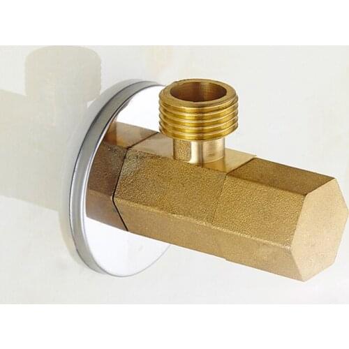 G1/2 Triangular Copper Valve Hot and Cold Water Tap Valve Home Hotel Bathroom Universal Ceramic Spool Brass Valve Hardware