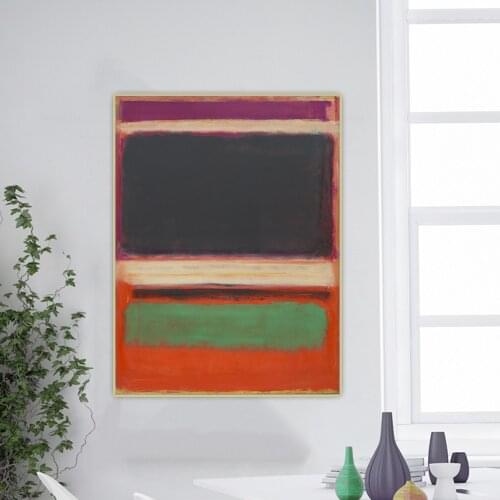 Citon Mark Rothko《No.13》Canvas Oil Painting Abstract Artwork Poster Print Painting Decorative Picture Wall Decor Home Decoration