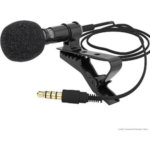 Mini Portable Microphone Condenser Clip-on Lapel Lavalier Microphone Wired Mikrofo / Microfon for Phone for laptop