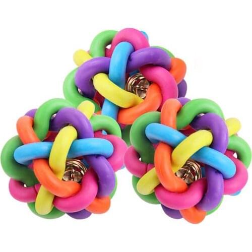 Colorful Ball Pet Toy Outdoor Throwing Ball To Retrieve Game Dog Sharpening/cleaning Teeth Toy Audio Lead Teasing Cat Puppy Ball