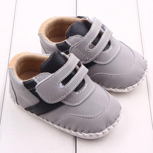 New baby boy shoes hand-stitched frosted hole single toddler shoes