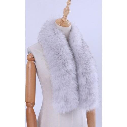Brand New 2020 Winter New Arrival Womens Mens Genuine Fox Fur Hand Knitted Long Warm Fashion Scarf Scarves Wraps Mufflers