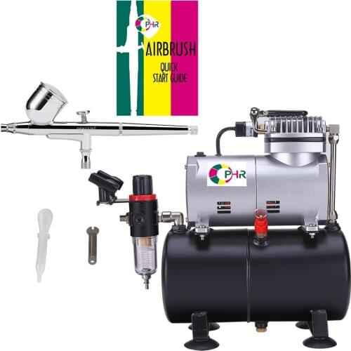 OPHIR Airbrushing 0.3mm Airbrush Spray Gun Kit Air Tank Compressor Set for Hobby Tattoo Model Painting T-shirt 110V,220V