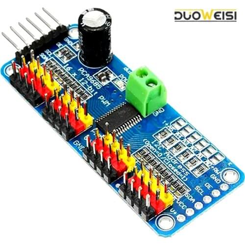PCA9685 16 Channel 12-bit PWM Servo motor Driver I2C Module Robot for Arduino - products that work with official Arduino boards