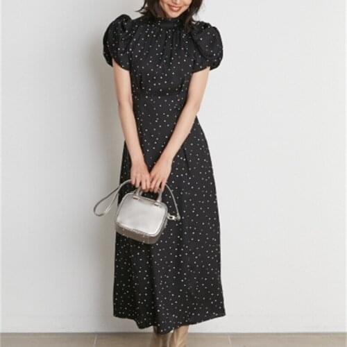 Japanese Sweet Bud Sleeve Backless Woman Dress Autumn New 2021 Slim Vestido De Mujer Elegant Office Ladies A Line Femme Robe