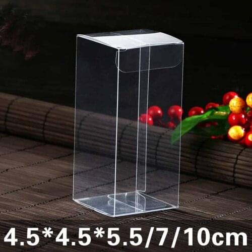 Clear plastic pvc box packing boxes for gifts/chocolate/candy/cosmetic/crafts square transparent pvc Box 20pcs pvc box in 2018