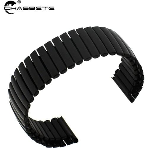 Stainless Steel Watch Band 22mm for Samsung Gear 2 R380 / R381 / R382 Elastic Strap Loop Wrist Expansion Belt Bracelet Silver