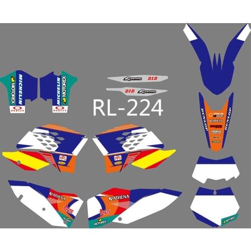 RL-224 Motorcycle Team Graphic & Backgrounds Decal Stiker Kits for KTM EXC 2008 2009 2010 2011