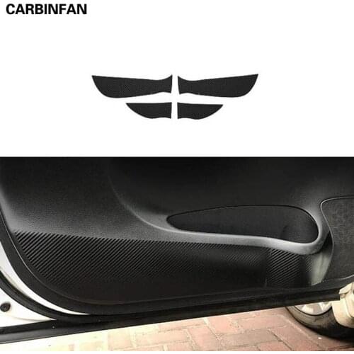 Car Styling Side Door Inner Decal Anti-kick Protective Carbon fiber Flim Stickers For Nissan Sylphy / Sentra 2012-2018
