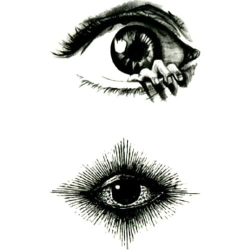 Scary Eyes Henna Tatoo Waterproof Temporary Tattoo Sticker Body Transfer Tattoo Men Fake Tattoo Sleeves Cool Stuff Tatouage