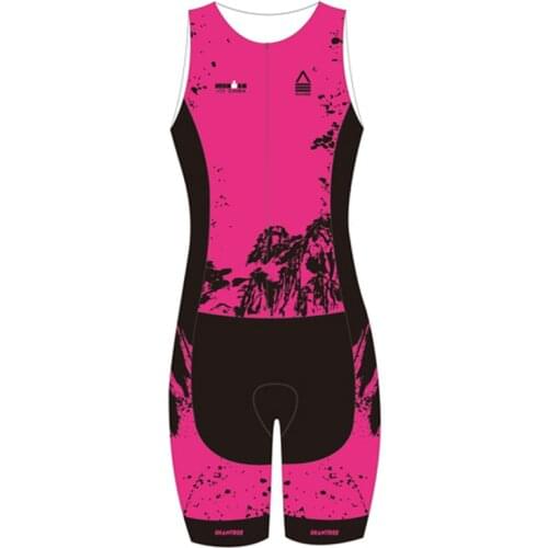 Sleeveless team triathlon trisuit womens cycling jersey pro skinsuit jumpsuit maillot cycling sets ropa ciclismo bike clothing