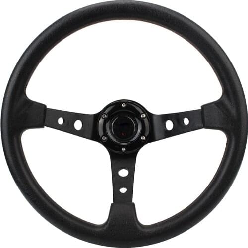 Universal 14inch 350mm Racing Sports PU Leather Steering Wheel Aluminum Alloy Deep Corn Dish Sport Drifting Steering Wheels