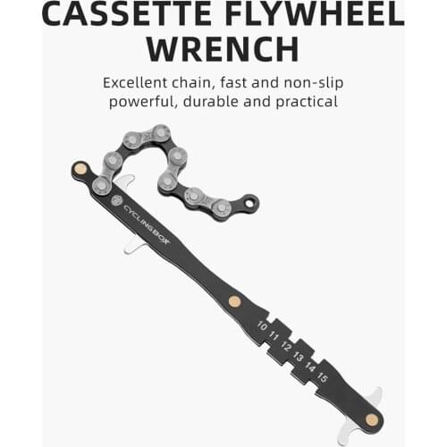 Bicycle flywheel turner foldable anti-folding scratch repair tool whip box type bicycle sprocket remover portable quick wrench