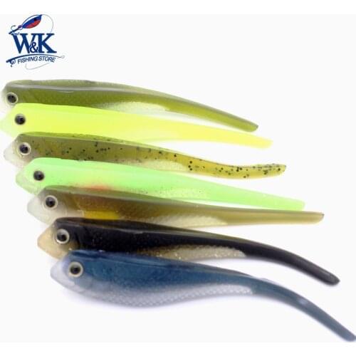 Freshwater Fishing Lure at 9cm*5g Pin Tail Shad Bait for Jig head 5pcs/bag Feeder Deep Sea Fishing Bait Super Soft Lure 3D EYES