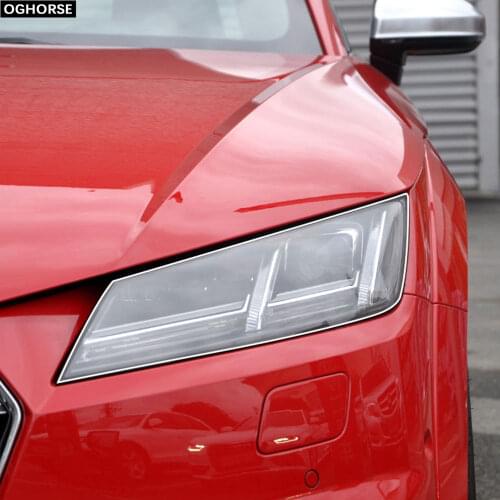 2 Pcs Car Headlight Protective Film Protection Transparent TPU Decal Sticker for Audi TT TTS TTRS MK3 2015-Present Accessories