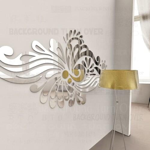 Mirror Stickers Wall Sticker Room Decoration Full Body Long 3D Decor Self Adhesive Mural On The Mosaic Chandelier R228