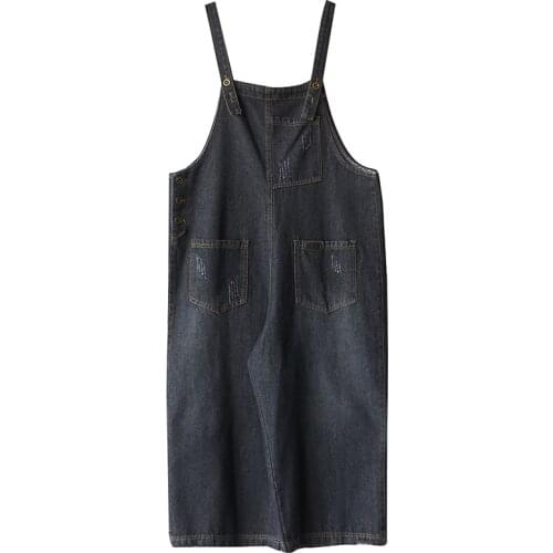 Straight Oversized Jeans Jumpsuits For Women 2020 Autumn Vintage Black Denim Overalls Loose Wide Leg Tassel Suspender Bib pants
