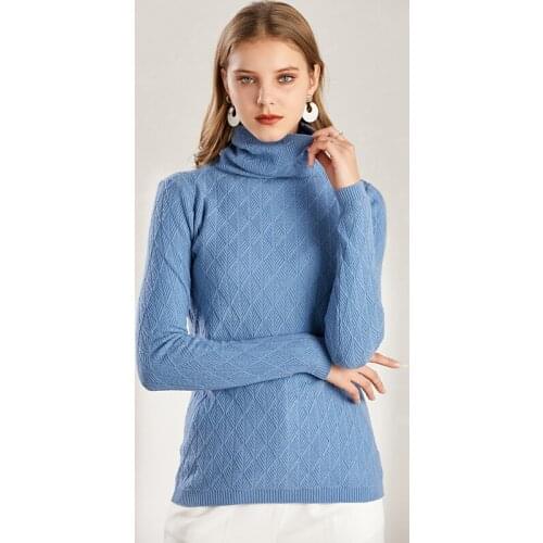 Womens pullover cashmere sweater loose plus size with long sleeve knit sweater autumn and winter short high neck cashmere base
