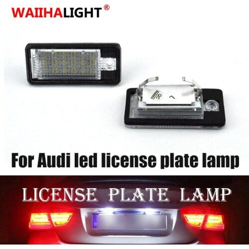2x Car LED Number License Plate Lamp Light for Audi A3 S3 8P A4 B6 B7 A5 A6 4F Q7 A8 S8 C6 Cabriolet