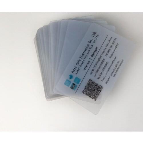 20pcs For Epson or Canon inkjet printers Printable inkjet transparent plastic blank pvc card name card business card