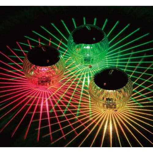 2021 New Outdoor Floating Underwater Ball Lamp Solar Powered Color Changing Swimming Pool Party Night Light For Yard Pond Garden