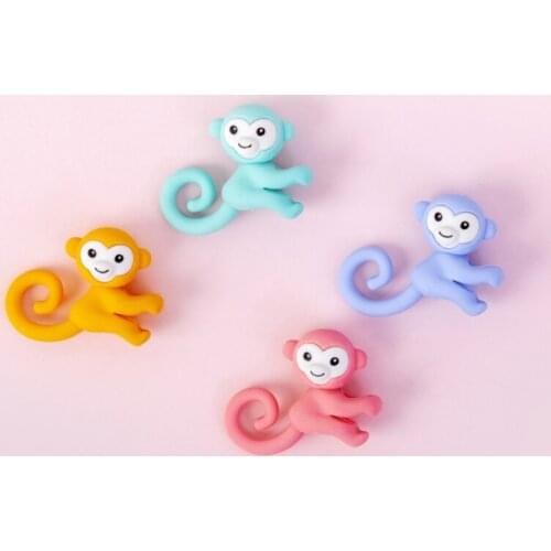 4pc Curly Tail Monkey Pencil Eraser Rubber Creative Cute Novelty Kids Eraser Student Learning Office School Supplies Stationery